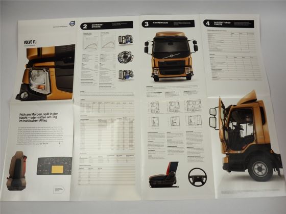Volvo FL Truck LKW 2x Prospekt Produktleitfaden Übersicht Poster 2013