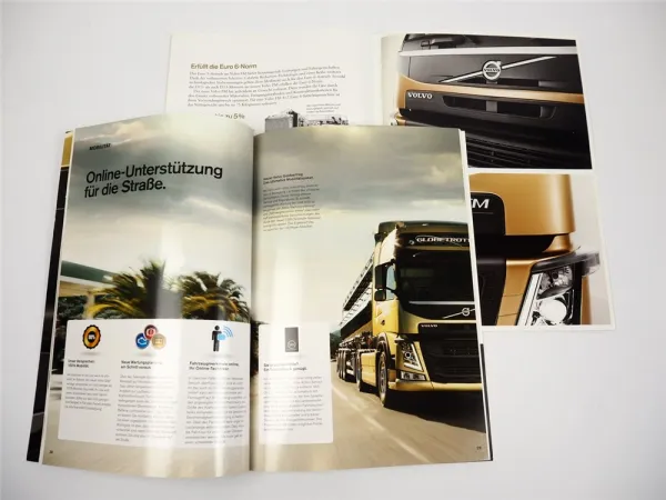 Volvo FM Truck LKW 2x Prospekt Produktleitfaden Poster 2013