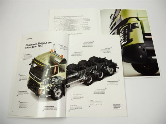 Volvo FMX Truck LKW 2x Prospekt Produktleitfaden Poster 2013