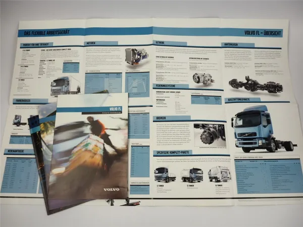 Volvo FL Truck LKW 4x Prospekt Poster 2000er Jahre