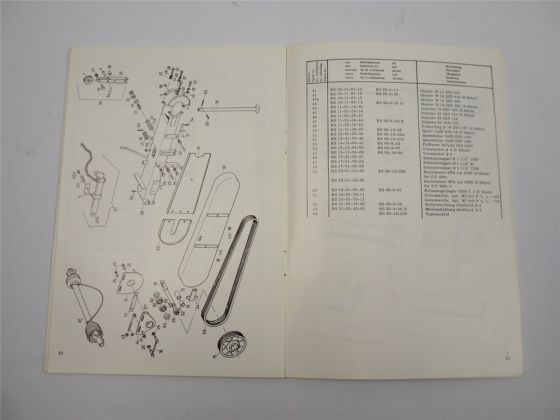 Rasspe GT 2000 2000V Trommelmäher Betriebsanleitung Ersatzteilliste 1974