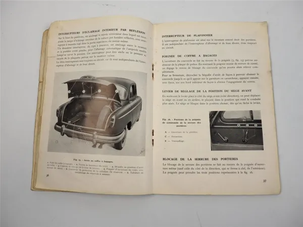 Fiat 1900A Voiture Notice d entretien 1954