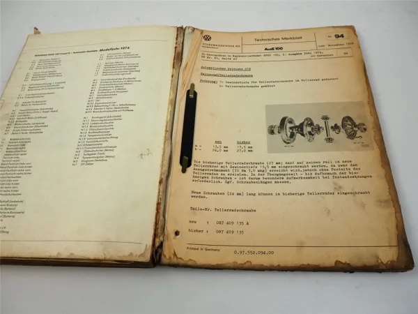 Reparaturleitfaden Audi 100 C1 GL Coupe S Werkstatthandbuch 1974