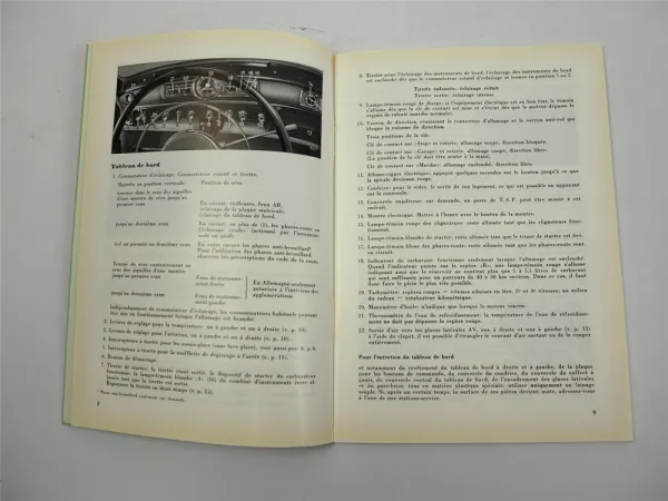 Mercedes Benz 190 B avec Moteur M121B Notice d Entretien 1959