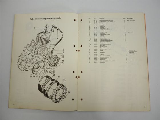 Agria MotorenTyp 35 64 65 66 Ersatzteilliste Ersatzteilkatalog 1980