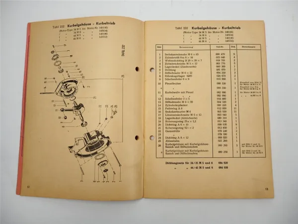 Agria Hirth Zweitakt Motor 34 35 44 45 80 81 110 Ersatzteilliste 1969