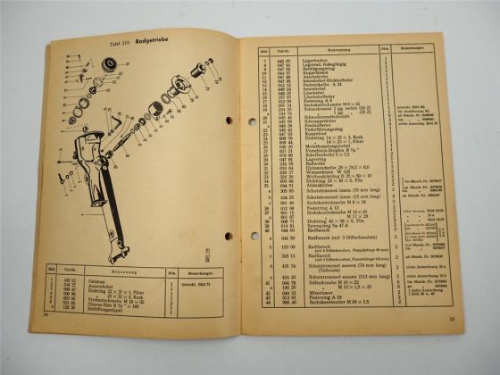 Agria 1300 2300 R RL Z Motormäher Ersatzteilliste Ersatzteilkatalog 1975