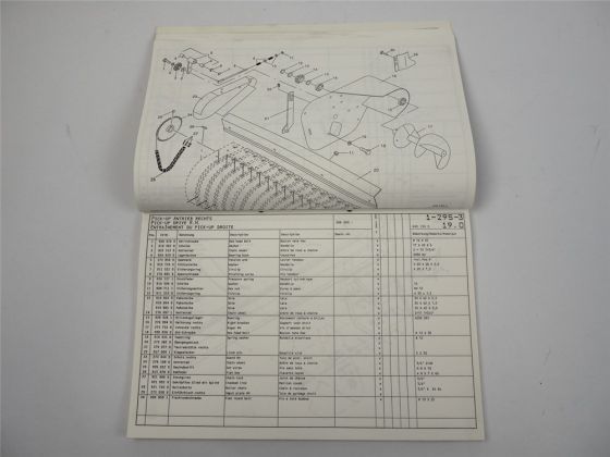 Krone KR130S Rundballenpresse Ersatzteiliste Spare Parts List 1995