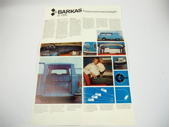 Barkas B1000 Kastenwagen Prospekt 1986