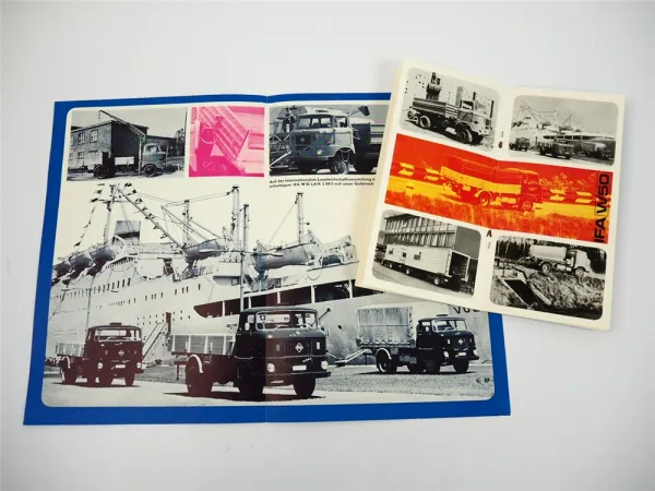 IFA W50 LKW Gesamtprogramm 2x Prospekt Ludwigsfelde DDR 1969/70