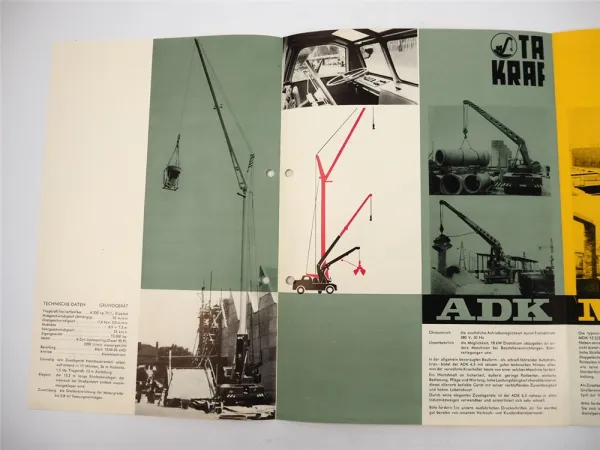 Takraf ADK MDK Drehkran Prospekt VEB Hebezeugwerk Sebnitz DDR