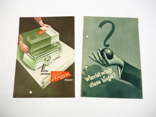 Rhewa Haushaltswaagen Dezimalwaagen Prospekte Freudewald Mettmann 1950er Jahre