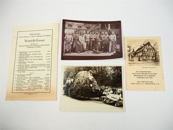 Opel Rüsselsheim Fotos Programm Weihnachtskarte ca. 1930er Jahre