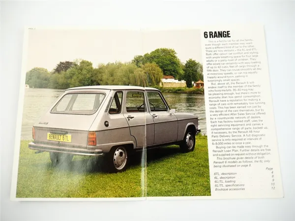 Renault 6 L TL Prospekt Brochure