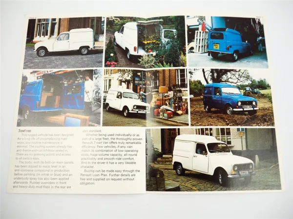 Renault 7 CWT Van Pickup Prospekt Brochure 1975