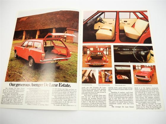 Chrysler Hillman Avenger DeLuxe Super Estate 1972 Prospekt Brochure