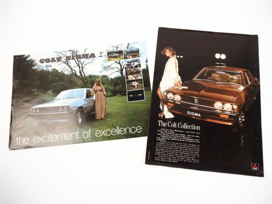 Mitsubishi Colt Sigma 1600 GL 2000 GLX 2x Prospekt Brochure