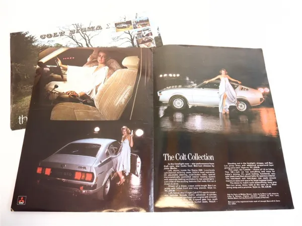 Mitsubishi Colt Sigma 1600 GL 2000 GLX 2x Prospekt Brochure