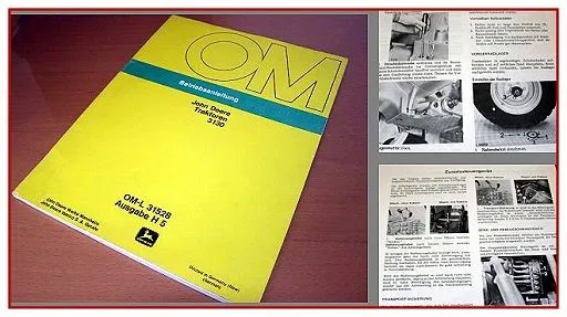 John Deere 3130 Traktor Betriebsanleitung