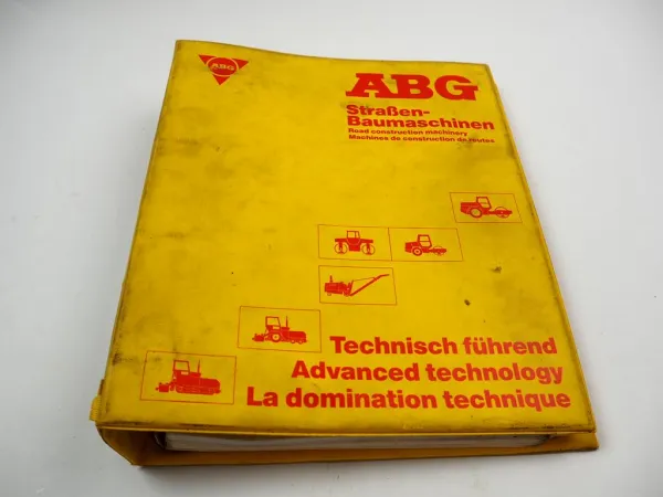 ABG Alpha 160V Walzenzug Compactor Betriebsanleitung Ersatzteilliste 1992