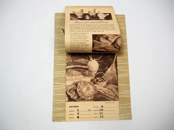 Abreisskalender 1957 Hans Greiner Haushaltswaren Porzellan Medard Glan