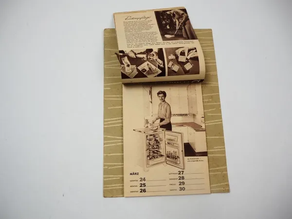 Abreisskalender 1957 Hans Greiner Haushaltswaren Porzellan Medard Glan