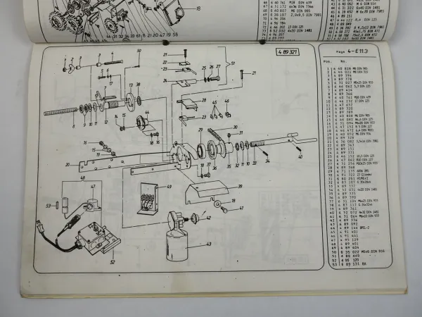 Accord Pneumatic DA 432 Drillmaschine Ersatzteilliste 1990