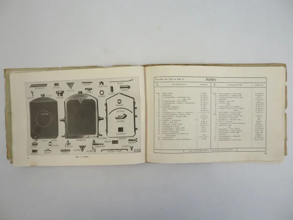 Adler 6/25 PS 6G PKW Ersatzteilkatalog Ersatzteilliste 1925