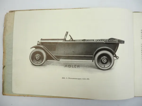 Adler 6/25 PS 6G PKW Ersatzteilkatalog Ersatzteilliste 1925