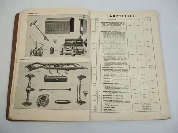 Adler L6 1T 1,5T 2T 2,5T LKW Ersatzteilkatalog Ersatzteilliste 1935