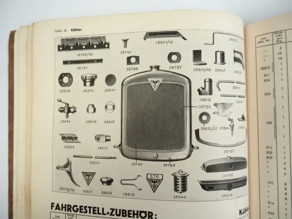 Adler L6 1T 1,5T 2T 2,5T LKW Ersatzteilkatalog Ersatzteilliste 1935