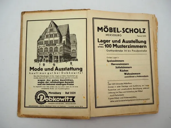 Adressbuch Einwohnerbuch Verzeichnis Stadt und Landkreis Merseburg 1940