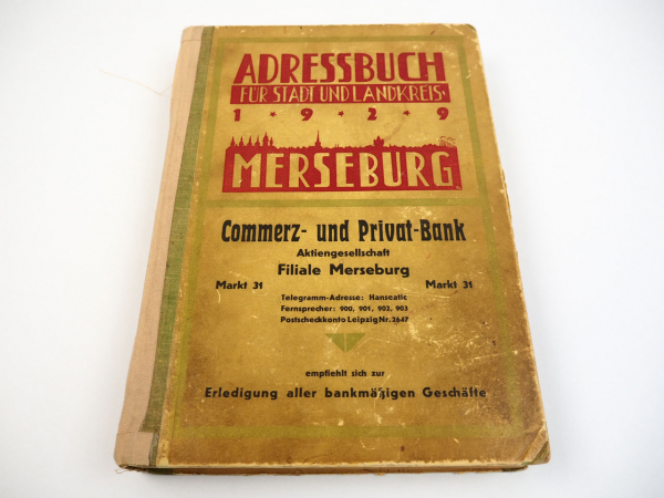 Adressbuch Stadt und Landkreis Merseburg 1929 Leuna Bad Dürrenberg und Gemeinden