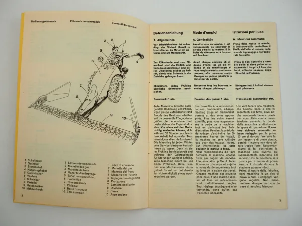AEBI AM40 Motormäher Betriebsanleitung Ersatzteilliste 1980