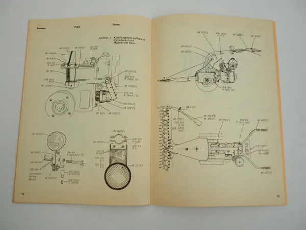 AEBI AM8 Motormäher Betriebsanleitung Ersatzteilliste 1979