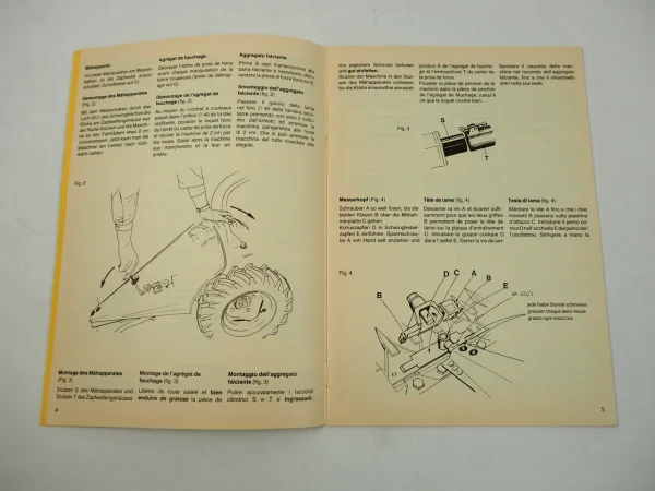 AEBI SM9 Motormäher Betriebsanleitung Ersatzteilliste 1981 Mode d emploi