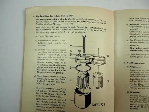 Agria 4800 Kleinschlepper Betriebsanleitung Ersatzteilliste 1969/73