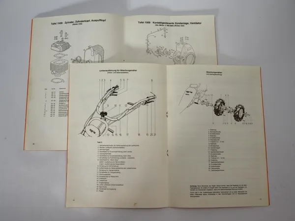 Agria 5500 Motormäher Betriebsanleitung Bedienungsanleitung Ersatzteilliste 1983