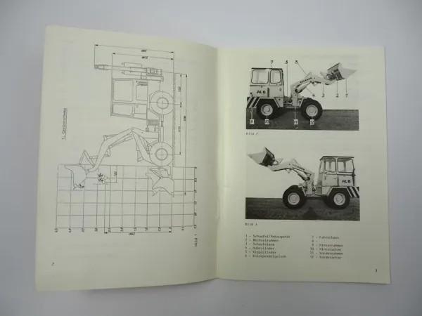 Ahlmann AL8 Baggerlader Betriebsanleitung Bedienungsanleitung 1984