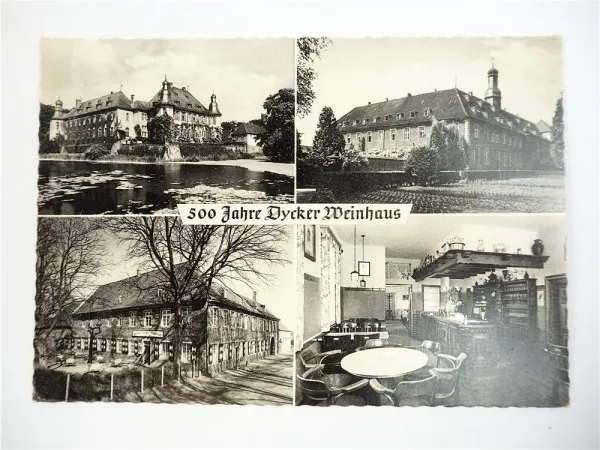 AK 500 Jahre altes Dycker Weinhaus bei Schloß Dyck Jüchen 1965 NRW