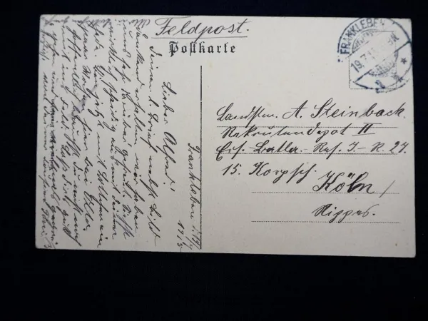 AK Frankleben Merseburg Geiseltal Schloss 1915 gelaufen