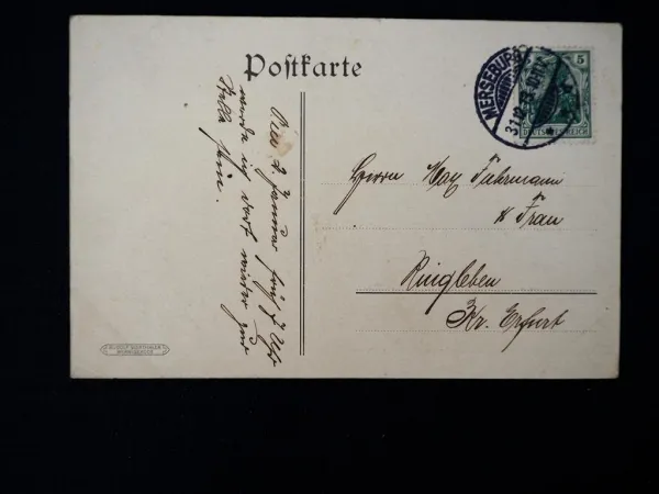 AK Geusa Merseburg Schloss Gasthaus Wachhäuschen 1913 gelaufen