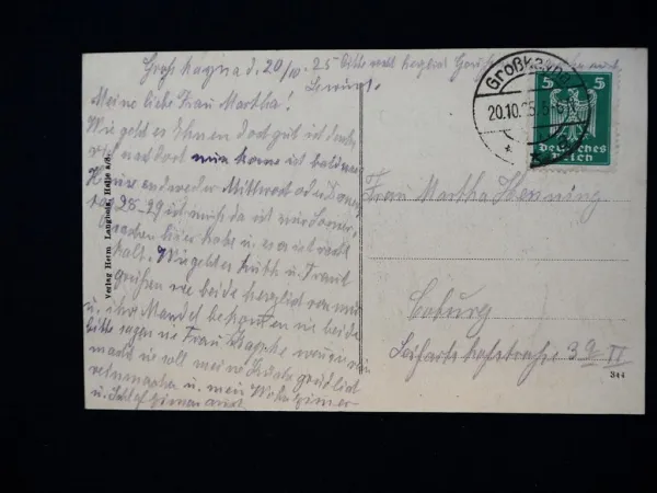 AK Großkayna Merseburg Geiseltal Rittergut Materialwarenhandlung Ohme 1925