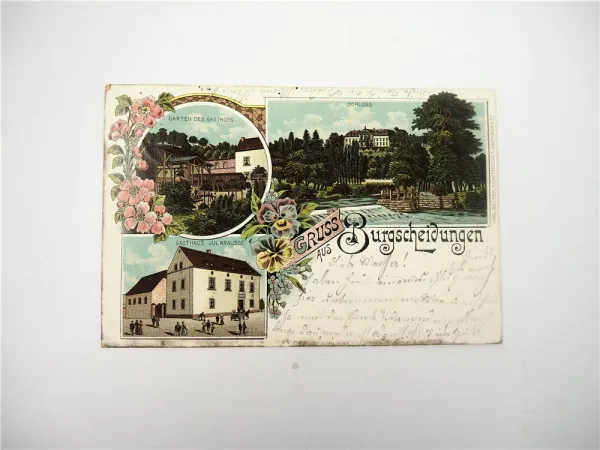 Ak Gruss Burgscheidungen Gasthaus Schloss 1901 Burgenlandkreis Sachsen Anhalt