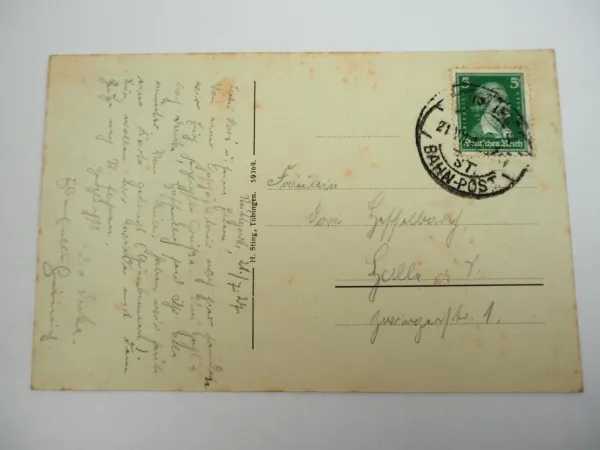 AK Herrenberg Marktplatz Apotheke Hotel Post Schwanen 1927 Tübingen Stuttgart