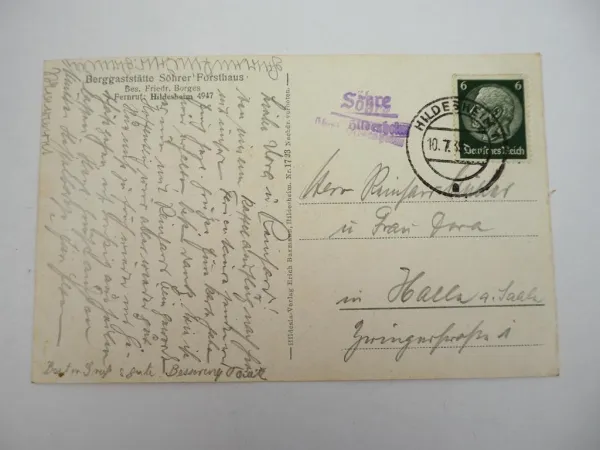 AK Hildesheim Berggaststätte Söhrer Forsthaus Niedersachsen 1939