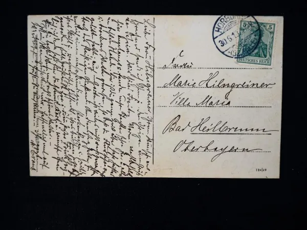 AK Horburg Schkeuditz Merseburg Gasthaus Ratskeller P. Schaaf Pfarre Kirche 1913 gelaufen