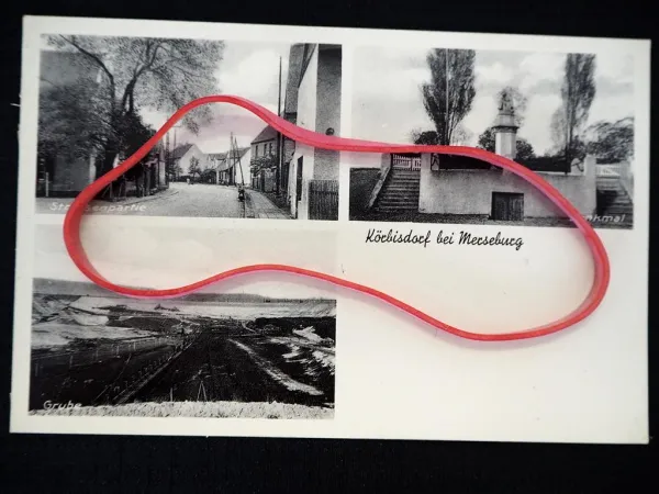 AK Körbisdorf Merseburg Braunsbedra Braunkohlegrube 1930er Jahre ungelaufen