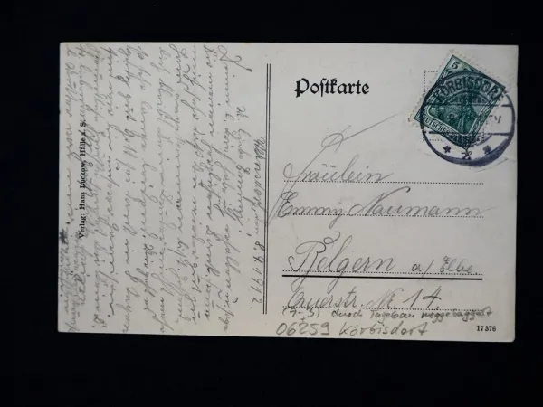 AK Körbisdorf Merseburg Braunsbedra Gasthaus R. Vogler 1912 gelaufen
