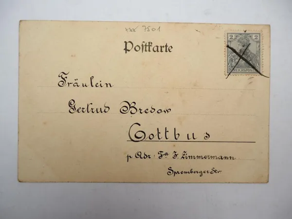 AK Postkarte Cottbus Totalansicht 1901 Brandenburg